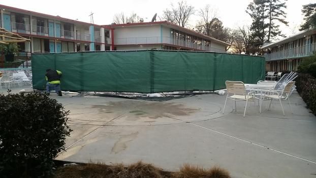 Temporary Fence Around Pool During Construction - Custom Fence of ATL